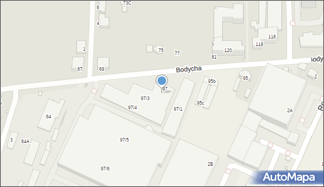 Reguły, Bodycha Stanisława, 97/2, mapa Reguły