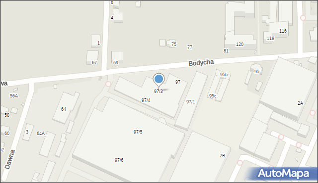 Reguły, Bodycha Stanisława, 97/3, mapa Reguły