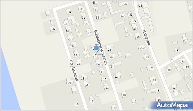 Rogowo, Bohaterów Września, 21, mapa Rogowo