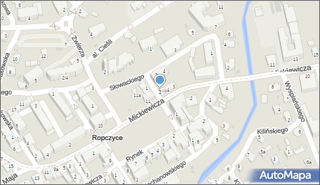 Ropczyce, Bohaterów Nockowej, 2, mapa Ropczyce