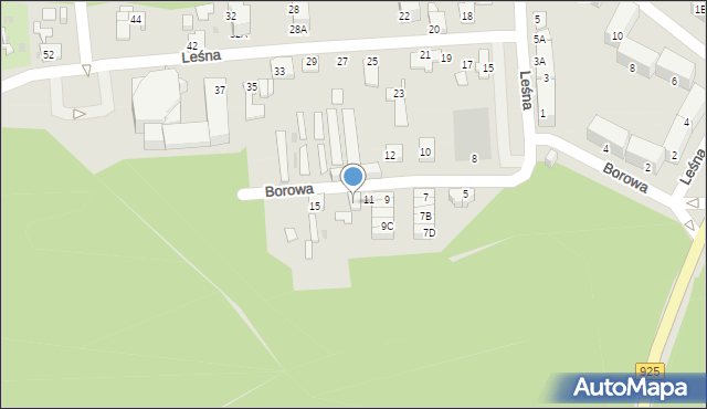 Ruda Śląska, Borowa, 13, mapa Rudy Śląskiej