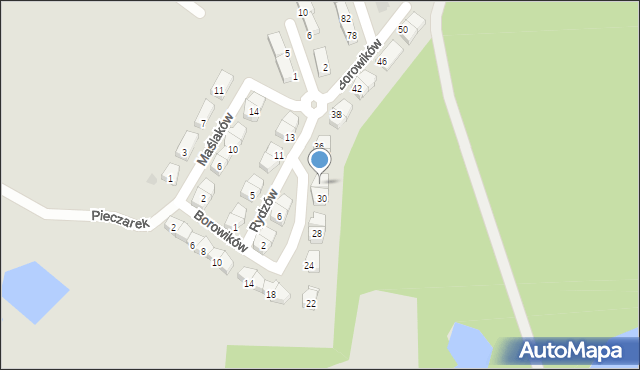 Ruda Śląska, Borowików, 32, mapa Rudy Śląskiej