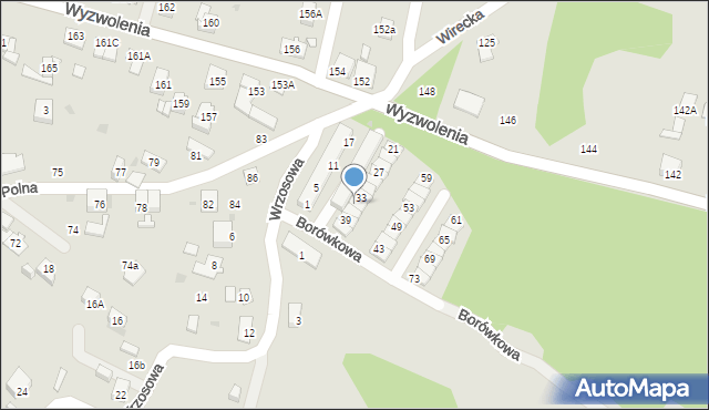 Ruda Śląska, Borówkowa, 35, mapa Rudy Śląskiej