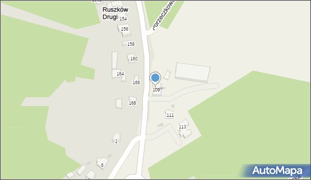 Ruszków Pierwszy, Bogumiła, 109, mapa Ruszków Pierwszy