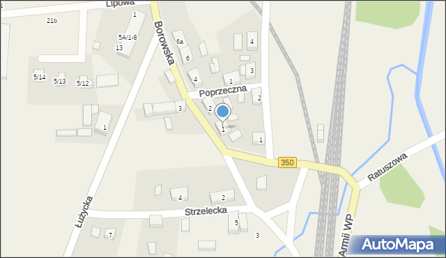 Ruszów, Borowska, 1, mapa Ruszów