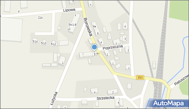 Ruszów, Borowska, 3, mapa Ruszów