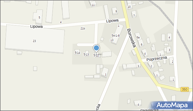 Ruszów, Borowska, 5/12, mapa Ruszów