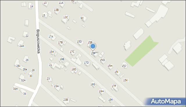 Rybnik, Boguszowicka, 15F, mapa Rybnika