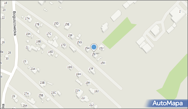 Rybnik, Boguszowicka, 15I, mapa Rybnika