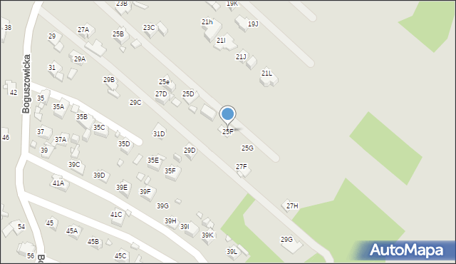 Rybnik, Boguszowicka, 25F, mapa Rybnika