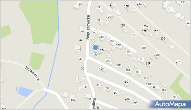 Rybnik, Boguszowicka, 39, mapa Rybnika