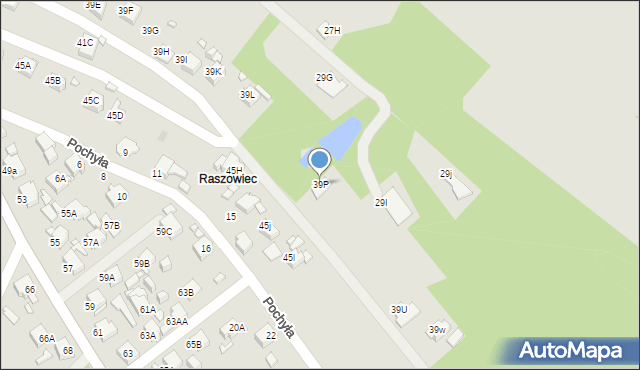 Rybnik, Boguszowicka, 39P, mapa Rybnika