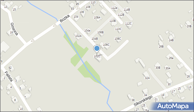 Rybnik, Bożka Arki, 102C, mapa Rybnika