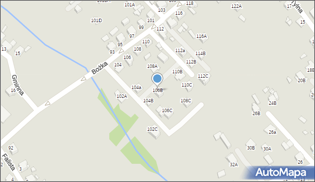 Rybnik, Bożka Arki, 106B, mapa Rybnika