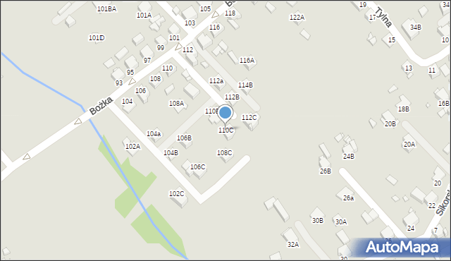 Rybnik, Bożka Arki, 110C, mapa Rybnika