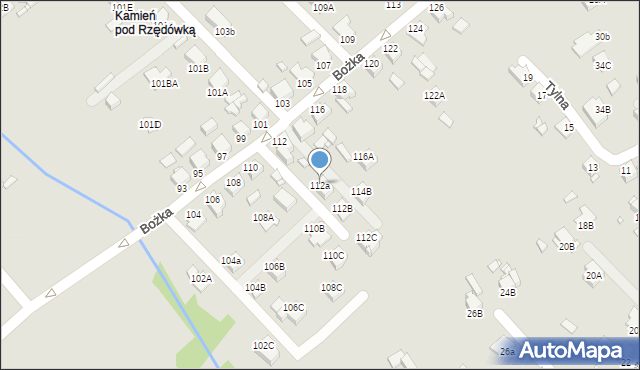 Rybnik, Bożka Arki, 112a, mapa Rybnika