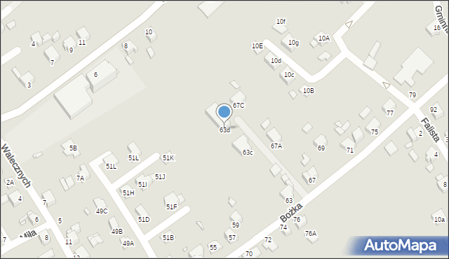 Rybnik, Bożka Arki, 63d, mapa Rybnika