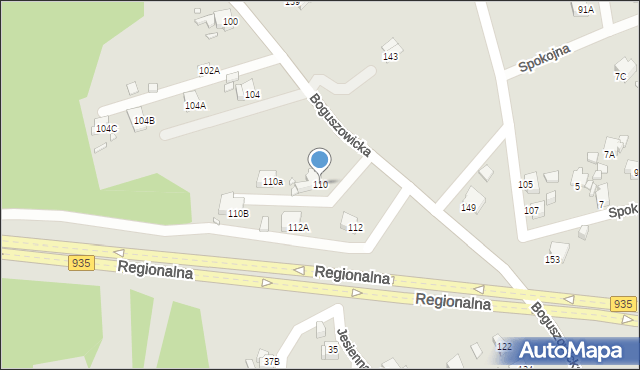 Rybnik, Boguszowicka, 110, mapa Rybnika