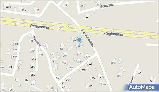 Rybnik, Boguszowicka, 124, mapa Rybnika