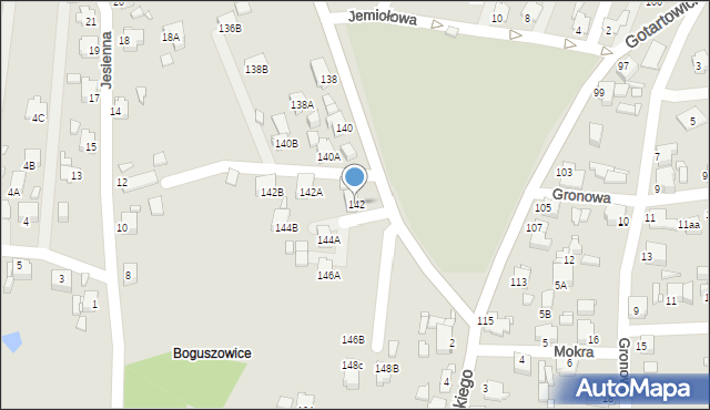 Rybnik, Boguszowicka, 142, mapa Rybnika