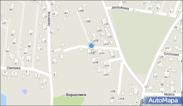 Rybnik, Boguszowicka, 142B, mapa Rybnika