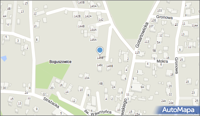 Rybnik, Boguszowicka, 146B, mapa Rybnika