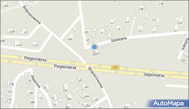 Rybnik, Boguszowicka, 153, mapa Rybnika