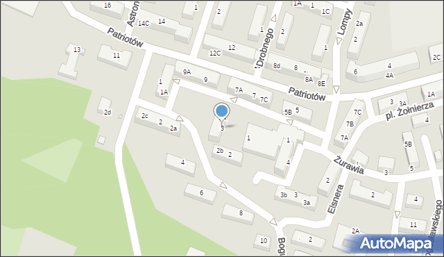 Rybnik, Bogusławskiego Wojciecha, 3, mapa Rybnika