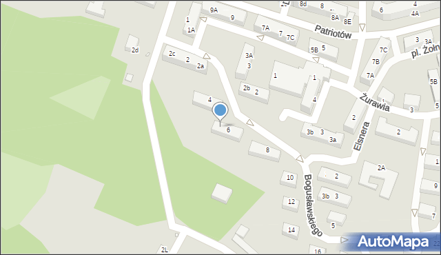 Rybnik, Bogusławskiego Wojciecha, 6B, mapa Rybnika