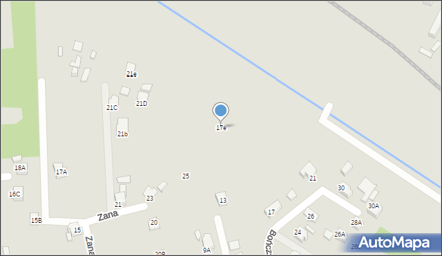 Rybnik, Bończyka Norberta, ks., 17e, mapa Rybnika