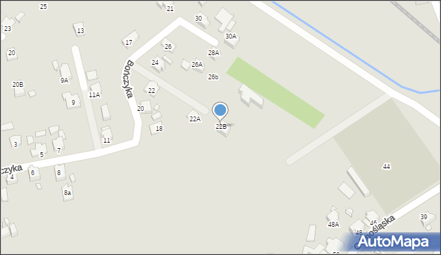 Rybnik, Bończyka Norberta, ks., 22B, mapa Rybnika