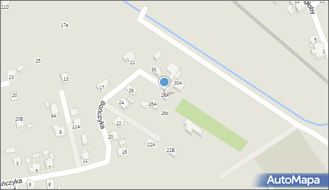 Rybnik, Bończyka Norberta, ks., 28A, mapa Rybnika