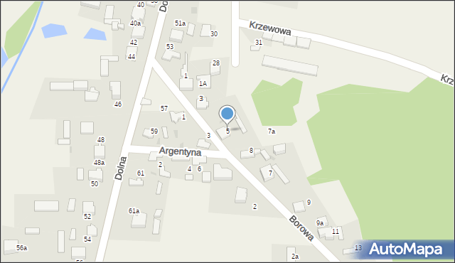 Ryczówek, Borowa, 5, mapa Ryczówek