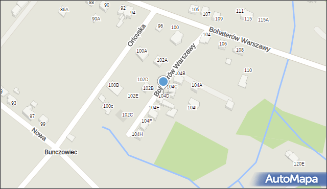 Rydułtowy, Bohaterów Warszawy, 104D, mapa Rydułtowy