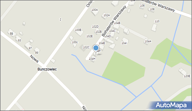 Rydułtowy, Bohaterów Warszawy, 104G, mapa Rydułtowy