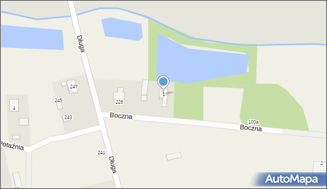 Rydzyny, Boczna, 1, mapa Rydzyny