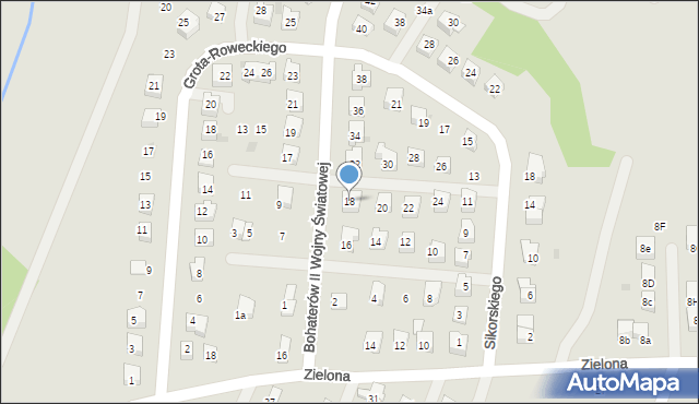 Rymanów, Bohaterów II Wojny Światowej, 18, mapa Rymanów