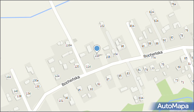 Rzezawa, Bocheńska, 110, mapa Rzezawa