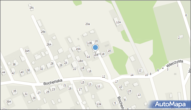 Rzezawa, Bocheńska, 12A, mapa Rzezawa