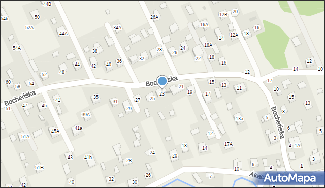 Rzezawa, Bocheńska, 23, mapa Rzezawa