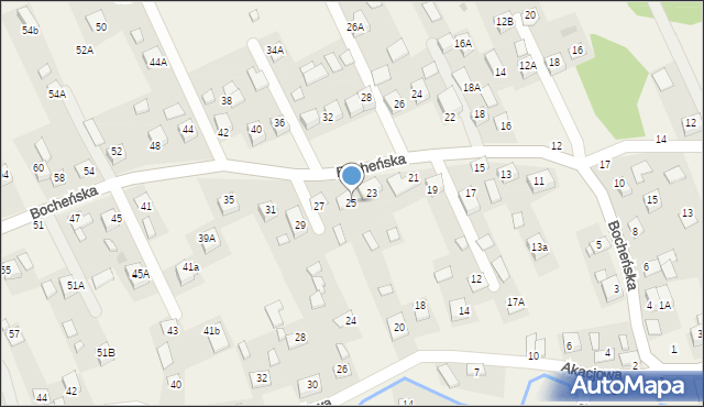 Rzezawa, Bocheńska, 25, mapa Rzezawa