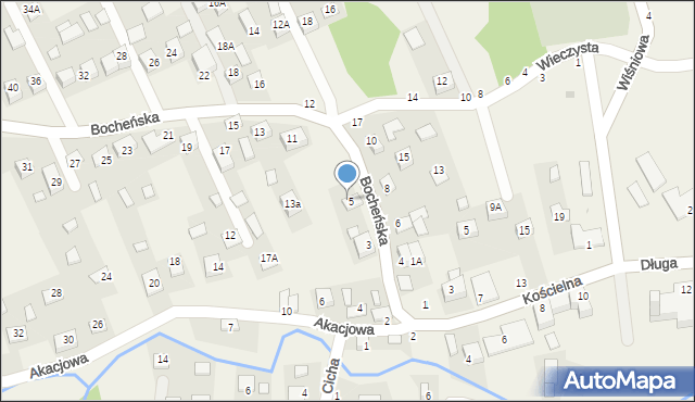 Rzezawa, Bocheńska, 7, mapa Rzezawa