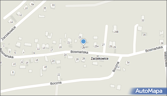 Sandomierz, Bosmańska, 25, mapa Sandomierza