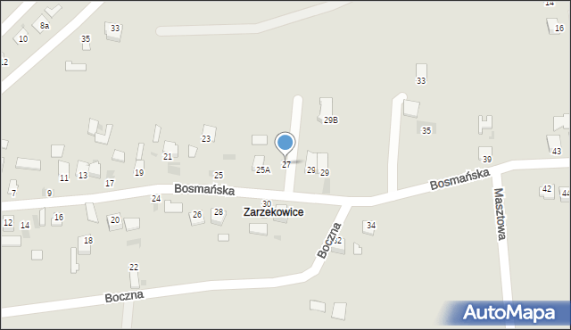 Sandomierz, Bosmańska, 27, mapa Sandomierza