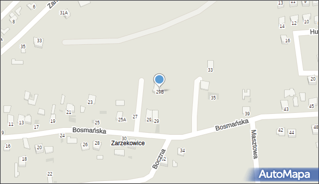 Sandomierz, Bosmańska, 29B, mapa Sandomierza