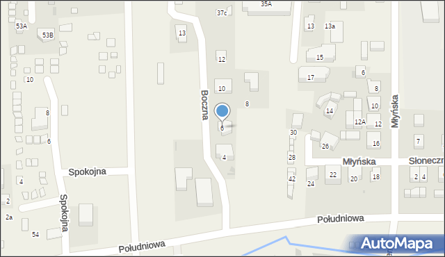 Sarbinowo, Boczna, 6, mapa Sarbinowo