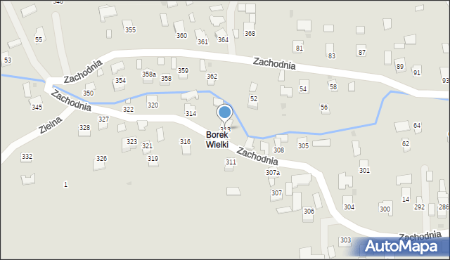 Sędziszów Małopolski, Borek Wielki, 313, mapa Sędziszów Małopolski
