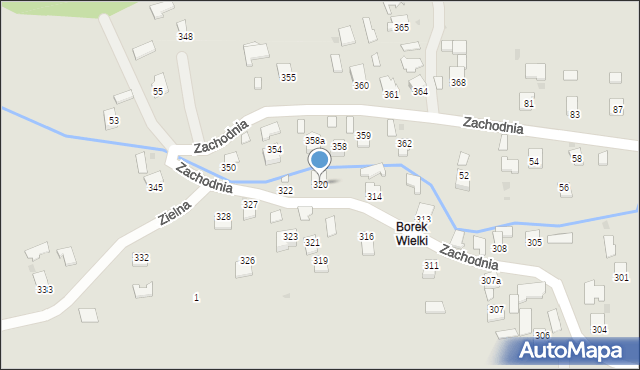 Sędziszów Małopolski, Borek Wielki, 320, mapa Sędziszów Małopolski