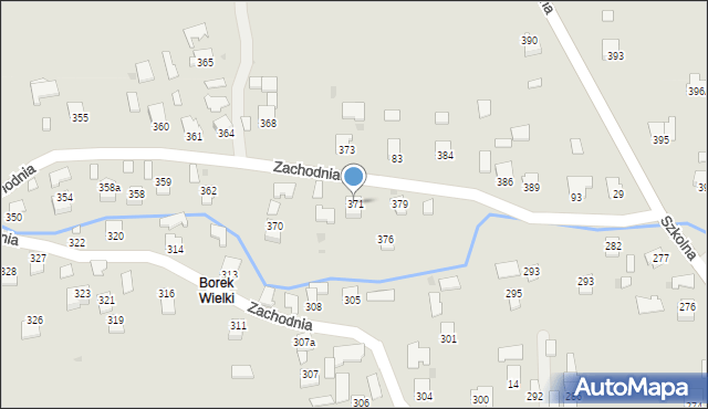 Sędziszów Małopolski, Borek Wielki, 371, mapa Sędziszów Małopolski