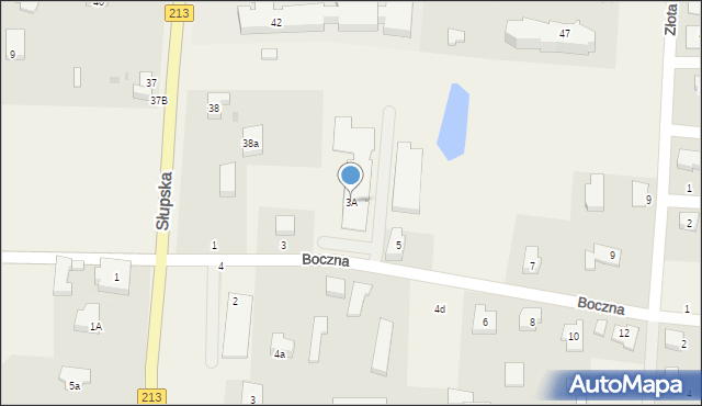 Siemianice, Boczna, 3A, mapa Siemianice